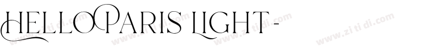 Hello Paris Light字体转换